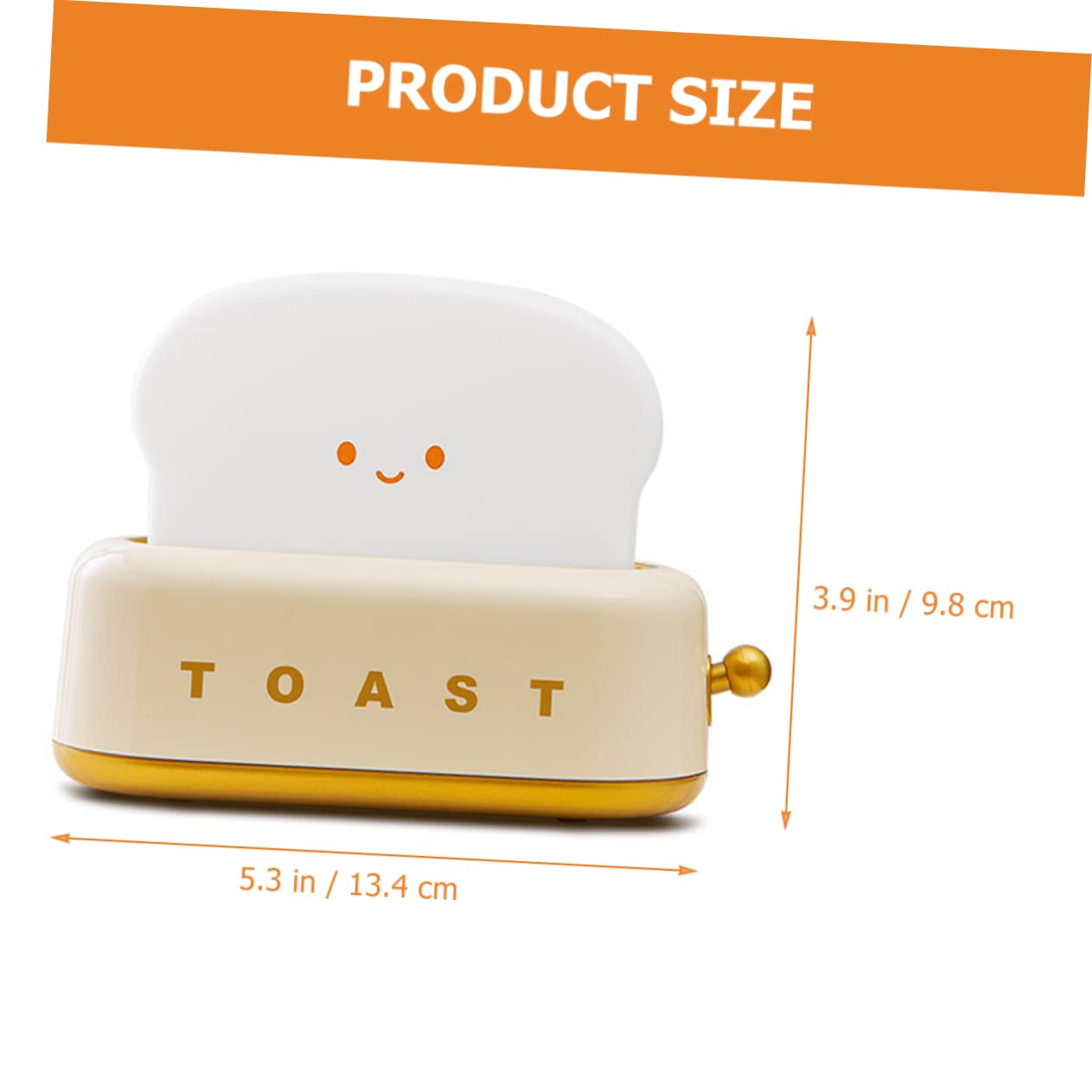 Світильник OSALADI Toaster Cute Toast Night Light LED для спальні з батареєю, фото №6