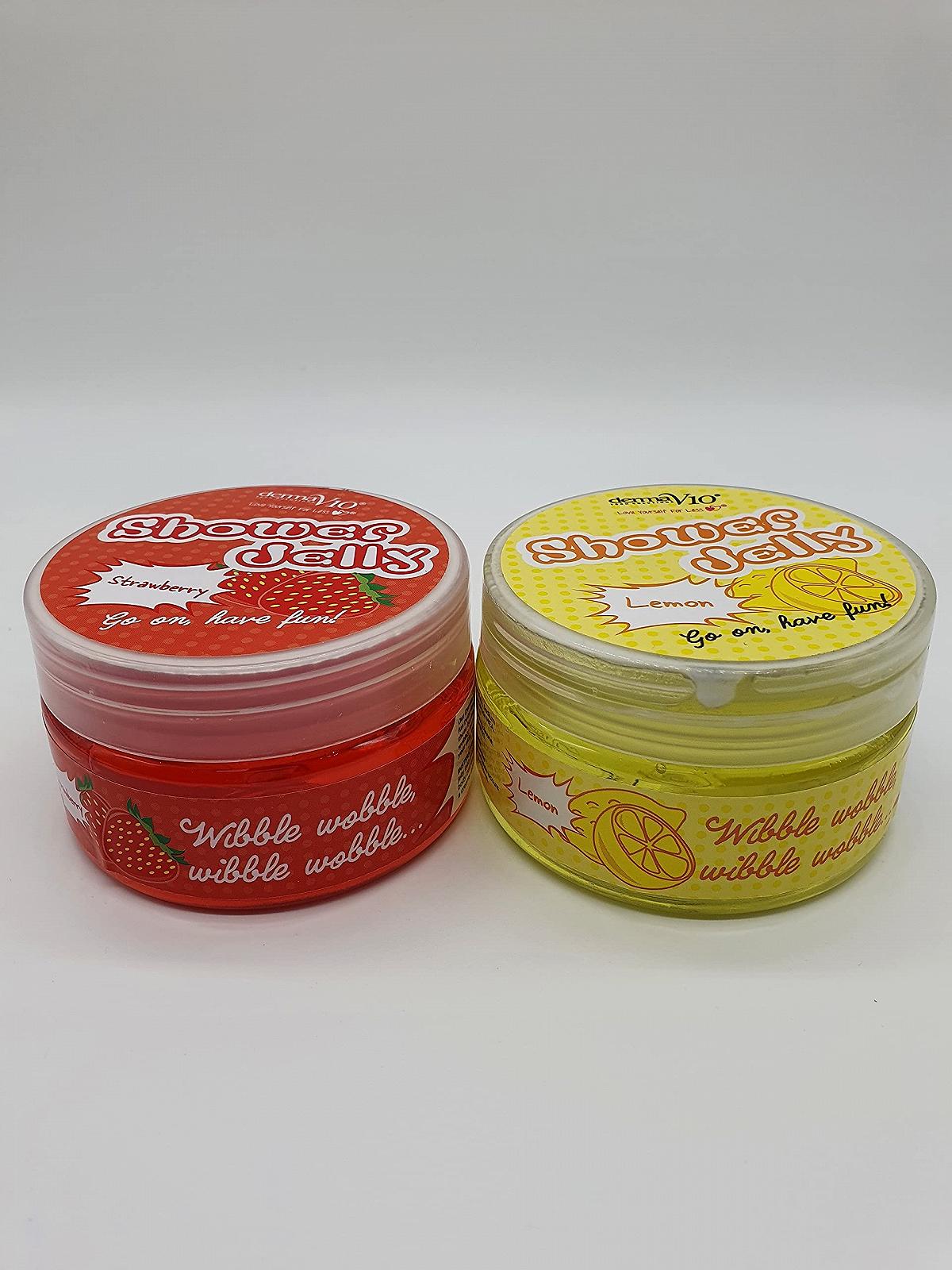 Гелі для душу Derma V10 Lemon & Strawberry Vegan, 100 мл (Упаковка 2 шт.), фото №2