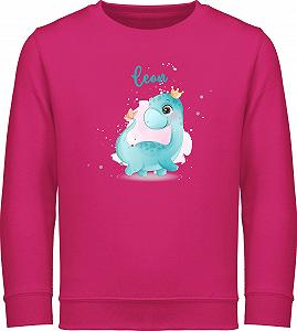 Свитшот Shirtracer Детский свитер для мальчиков и девочек - Динозавр Персонализированный с именем I Подарок Динозавры I Динозавр I Доисторическое животное I Дино - Фото 1