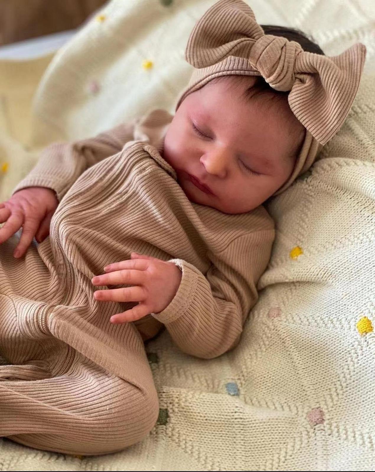 Кукла Zero pam Reborn Baby Girl 50 см Реалистичная кукла младенец Мягкое тело Волосы, фото №3