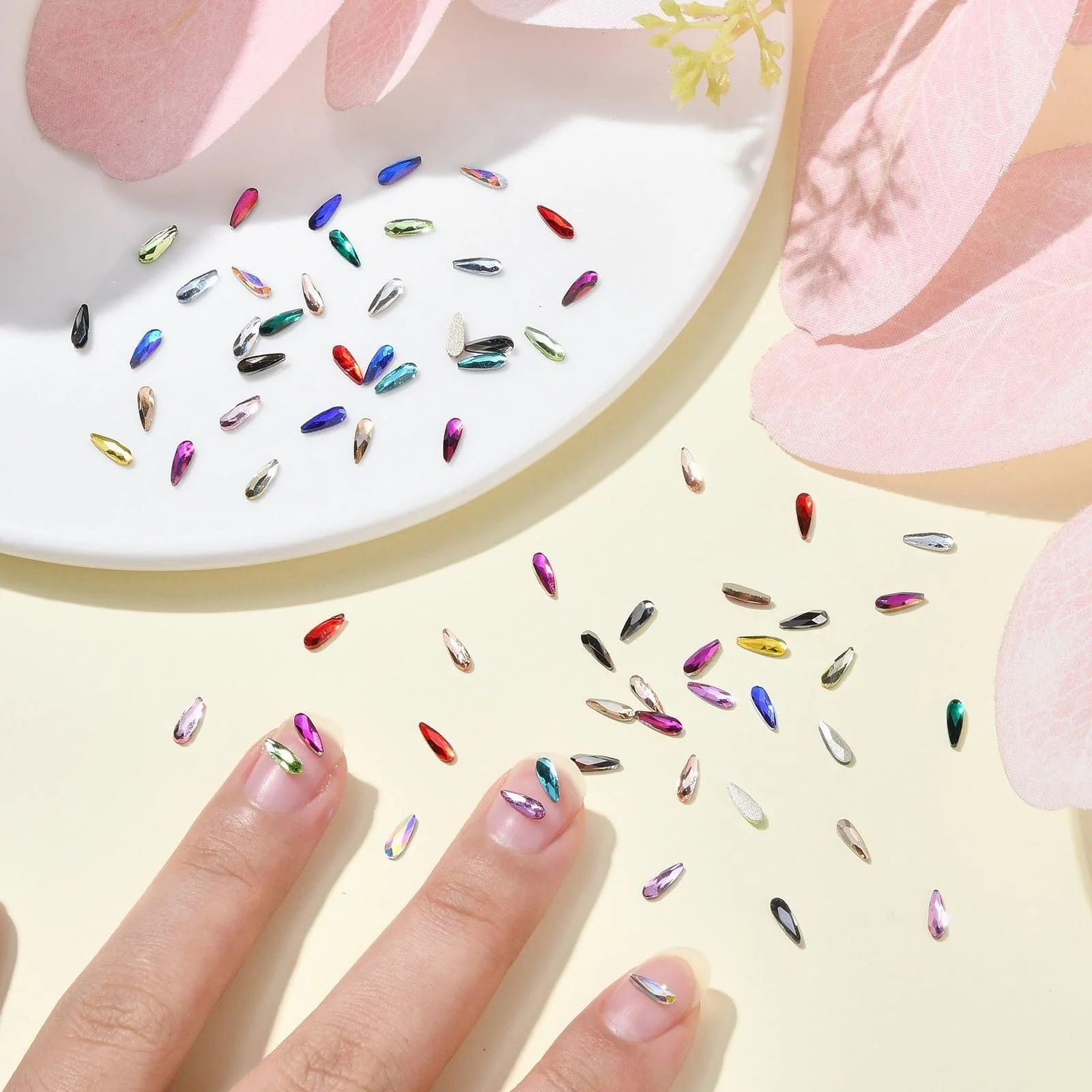 Подвески для ногтей овальные Ipotkitt 200 шт., разноцветные, стеклянные капли, украшения для ногтей, мини-кабошоны в форме водяной капли для DIY ногтей, лица, глаз, макияжа, поделок, фото №5 Подвески для ногтей овальные Ipotkitt 200 шт., разноцветные, стеклянные капли, украшения для ногтей, мини-кабошоны в форме водяной капли для DIY ногтей, лица, глаз, макияжа, поделок, фото №5