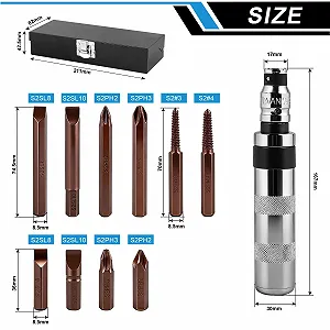 Набір ударних викруток 1/2 дюйма 12 шт. synthetic.ua - Фото 1