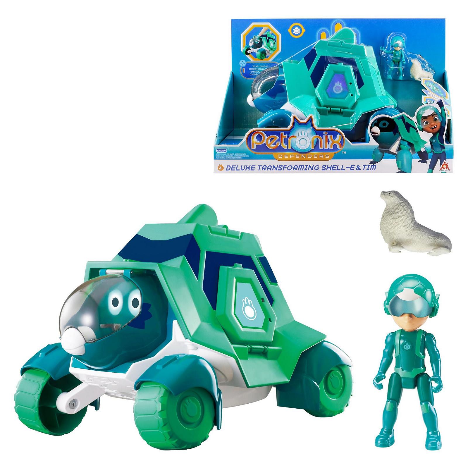 Игровая фигурка-трансформер AlphaToys Petronix Defenders EU820130 Shell-E 2-в-1 Max Mode, фото №1