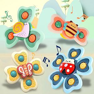 Игрушка для ванной Spinner Insect Pattern Design Multi-Colour, набор из 4 штук - Фото 1
