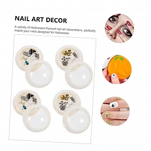 Украшения для ногтей на Хэллоуин Healeved, 4 шт, металлические украшения для ногтей, планета synthetic.ua - Фото 1