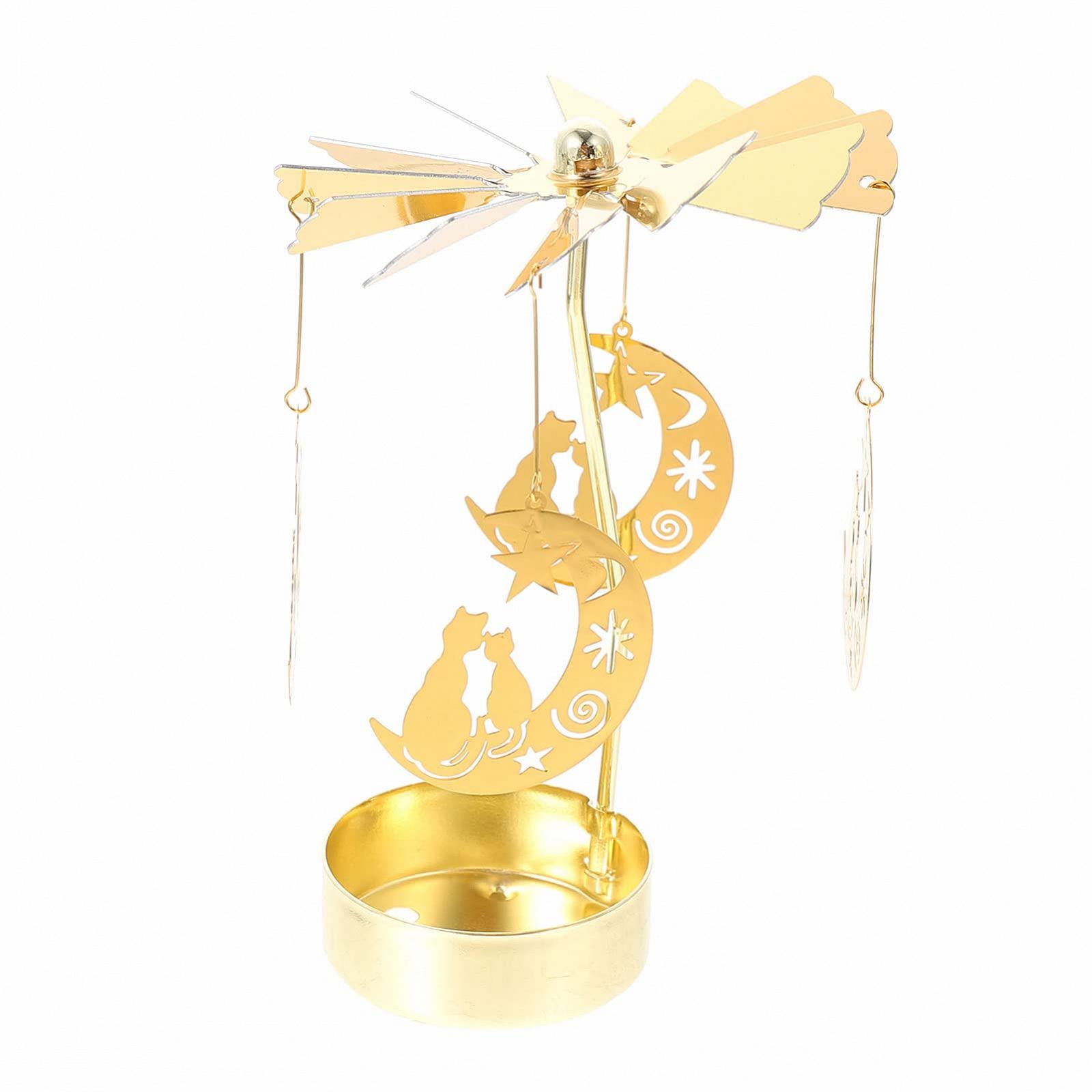 Свічник Minkissy Rotating Carousel Lantern Скляний Карусель Вращающийся Підсвічник Різдвяний, фото №3