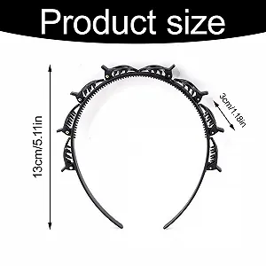 Обруч для волос с зубцами и клипсами synthetic.ua - Фото 1