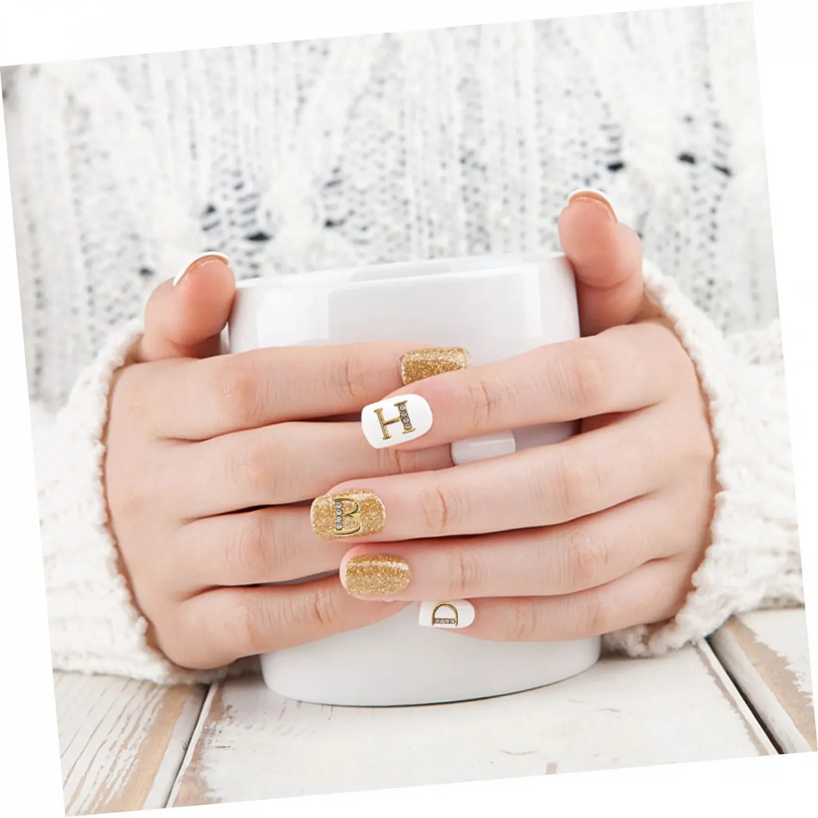 Прикраси для нігтів Метал Healeved Літери 3D, фото №2