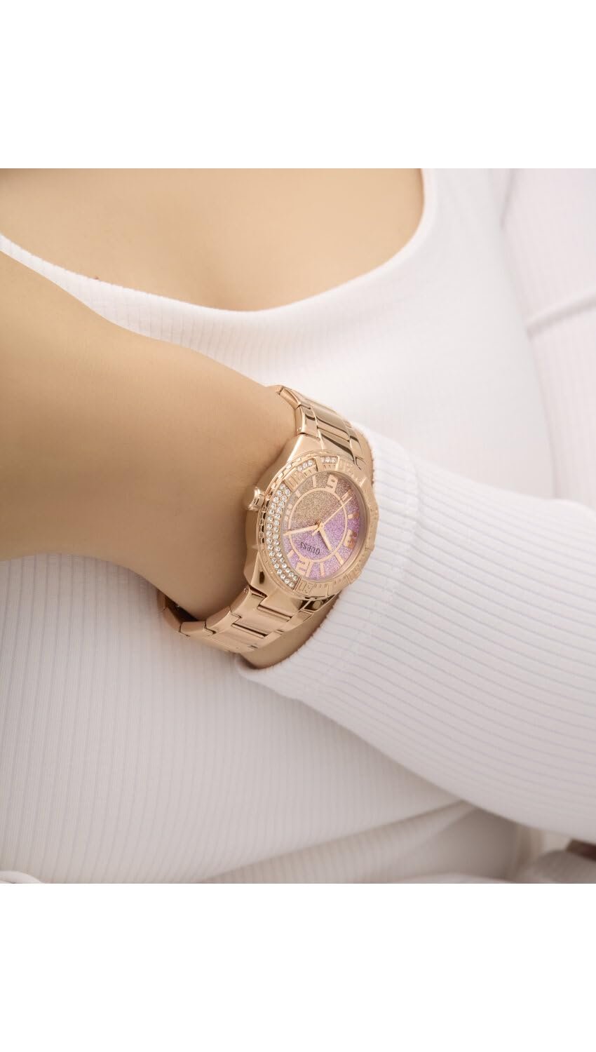 Женские часы GUESS Аналоговые GW0882L3 Розовый циферблат, фото №4