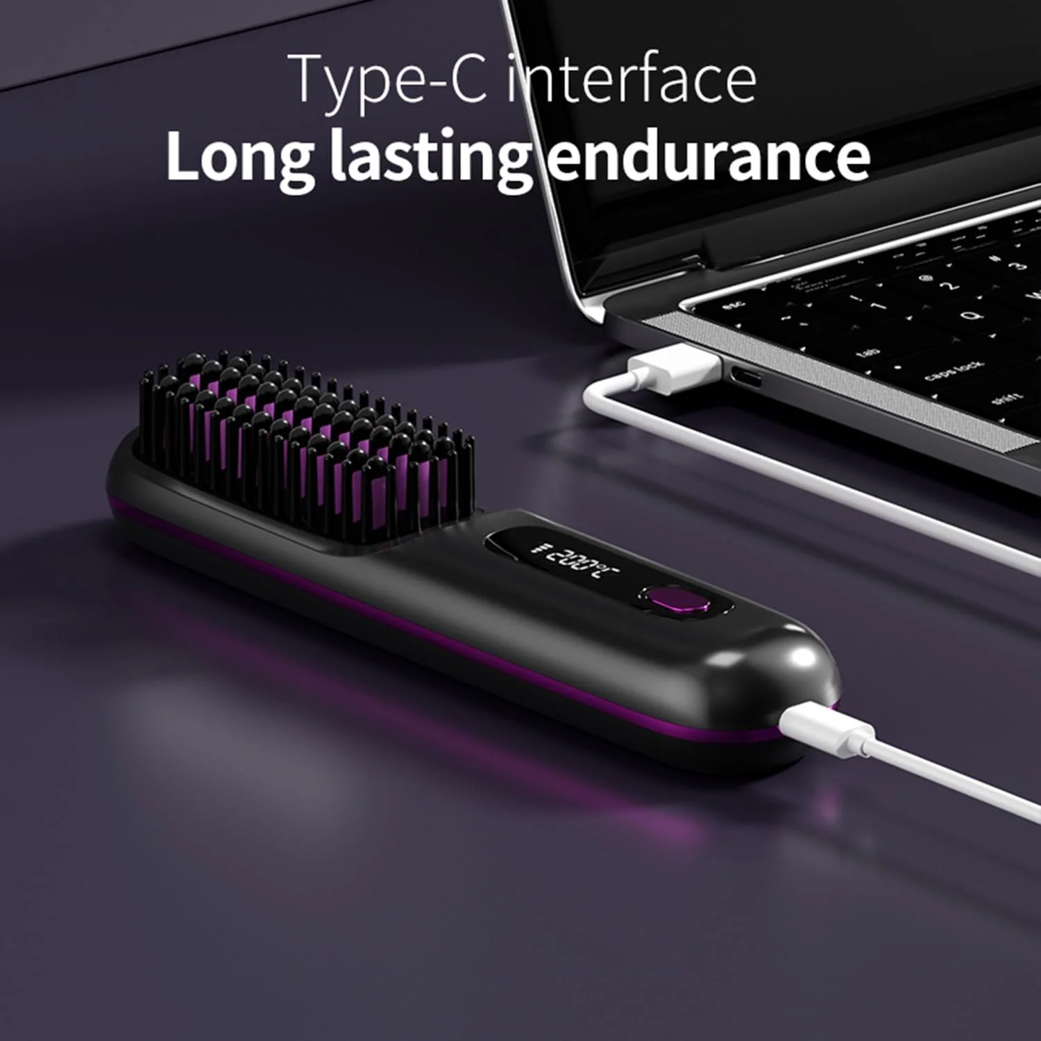 Щетка-выпрямитель Go Brush Pro Mini Portable Wireless LCD 2000mAh BK, фото №7 Щетка-выпрямитель Go Brush Pro Mini Portable Wireless LCD 2000mAh BK, фото №7