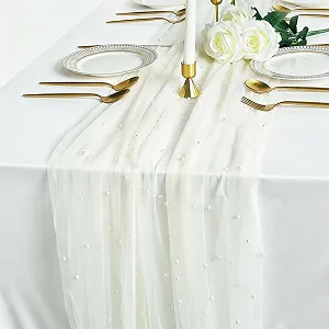 Купити Ранер для столу Cheesecloth 3 шт. 3 м Намистини Boho - Фото 1 Ранер для столу Cheesecloth 3 шт. 3 м Намистини Boho - Фото 1