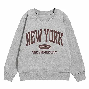 Свитшот Generisch с графическим принтом для девочек, круглый вырез, длинные рукава, милый пуловер с приспущенным плечом, детский костюм из двух частей synthetic.ua - Фото 1