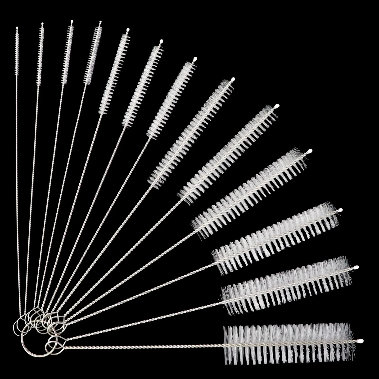 Щітки для чищення Redamancy Pack of 13 Long Bottle Brush Stainless Steel Nylon, фото №1