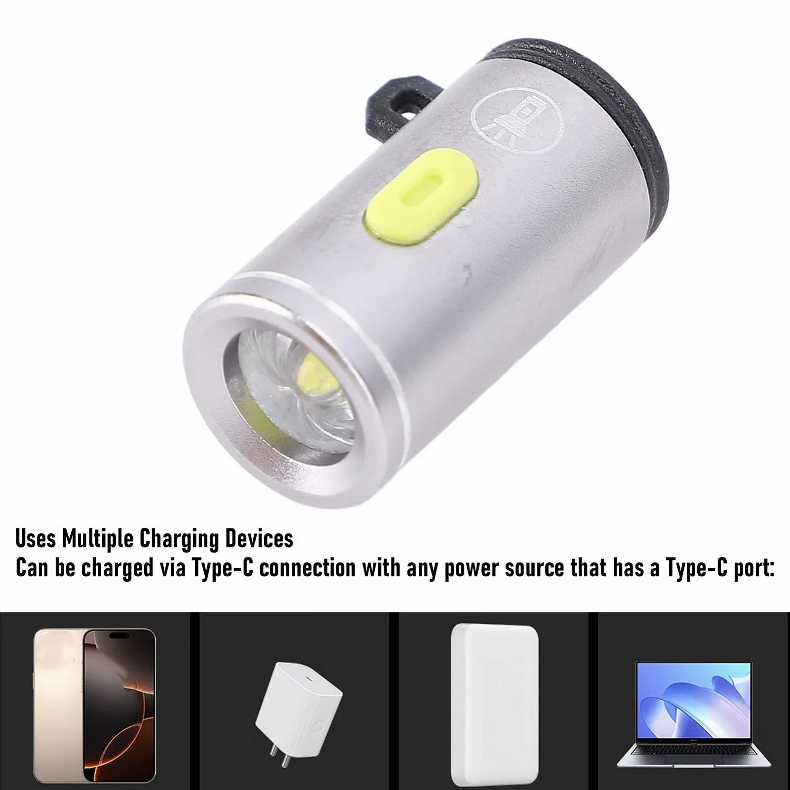 Ліхтарик Annadue USB LED, сріблястий (2 шт.), фото №6 Ліхтарик Annadue USB LED, сріблястий (2 шт.), фото №6