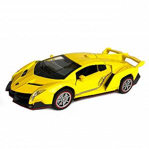 Ігральна машина металевий Lamborghini Lamborghini Авто Експерт жовтий колір світло звук інерція synthetic.ua - Фото 1