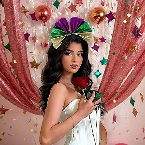 Обруч Mardi Gras с лентой synthetic.ua - Фото 1