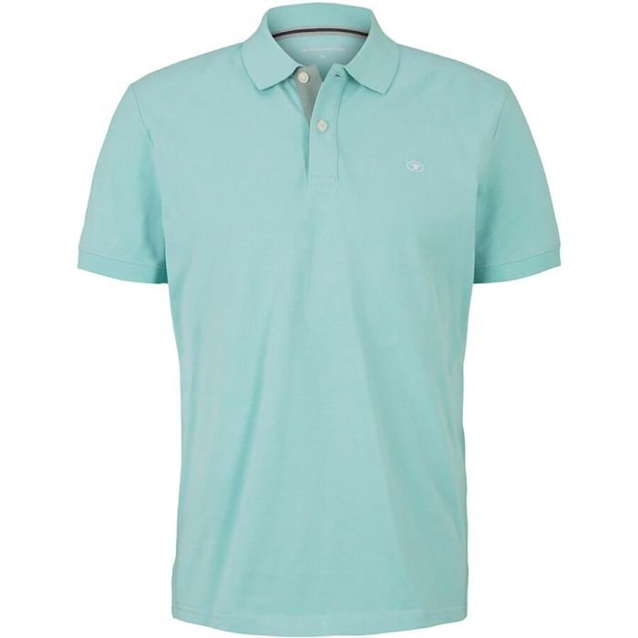 Поло basic polo with contrast 1031006XX1012433 Tom Tailor Блакитний 2XL, фото №4
