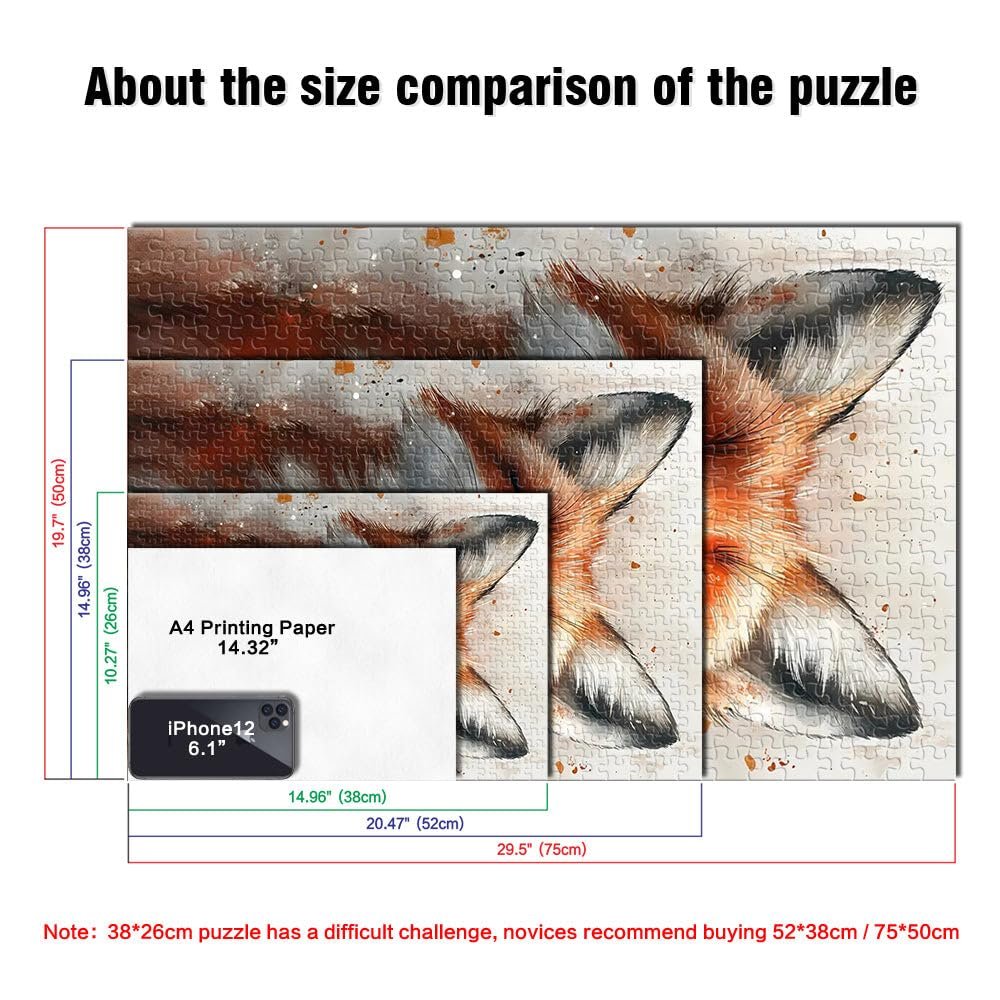 Пазл Smiling Fox Акварельная лиса 1000 элементов 38 x 26 см, фото №5 Пазл Smiling Fox Акварельная лиса 1000 элементов 38 x 26 см, фото №5