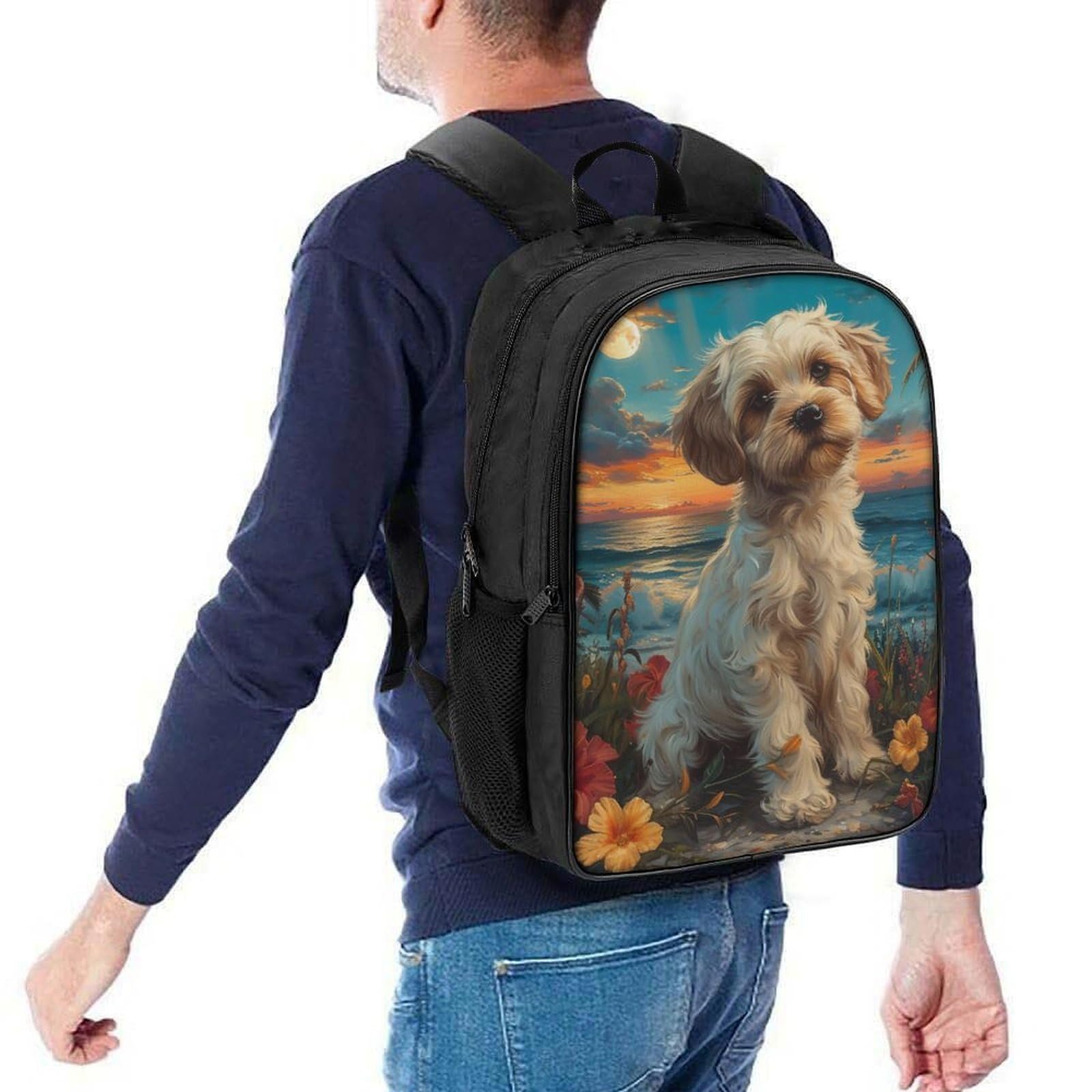 Рюкзак школьный DPEOANEBN Havana Dog 40x28x16см, фото №5