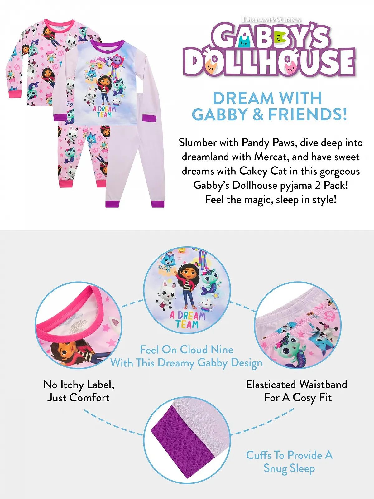 Піжама DREAMWORKS GABBY'S DOLLHOUSE Набір з 2 штук, фото №7