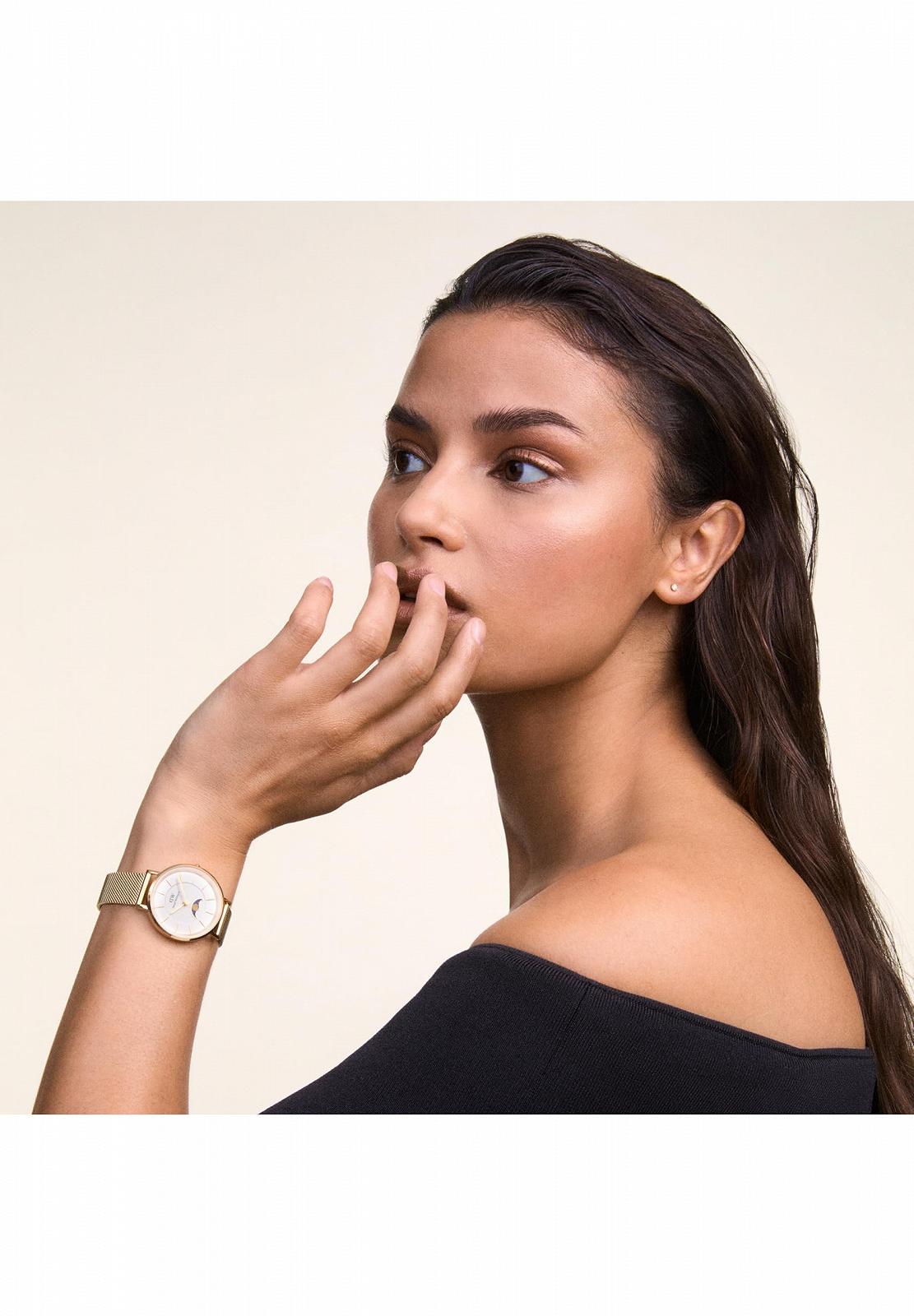 Женские часы Daniel Wellington Lune 32 мм, золотой, браслет, фото №2