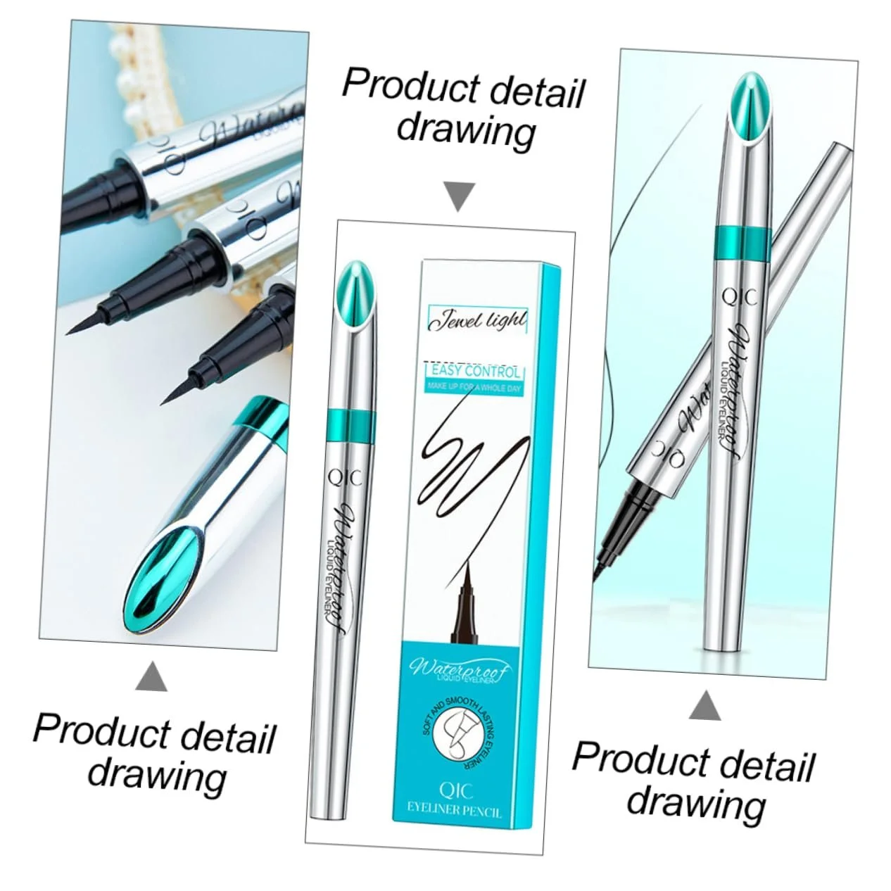 Підводка для очей MUSISALY Дуже тонка Водостійка, фото №4 Підводка для очей MUSISALY Дуже тонка Водостійка, фото №4