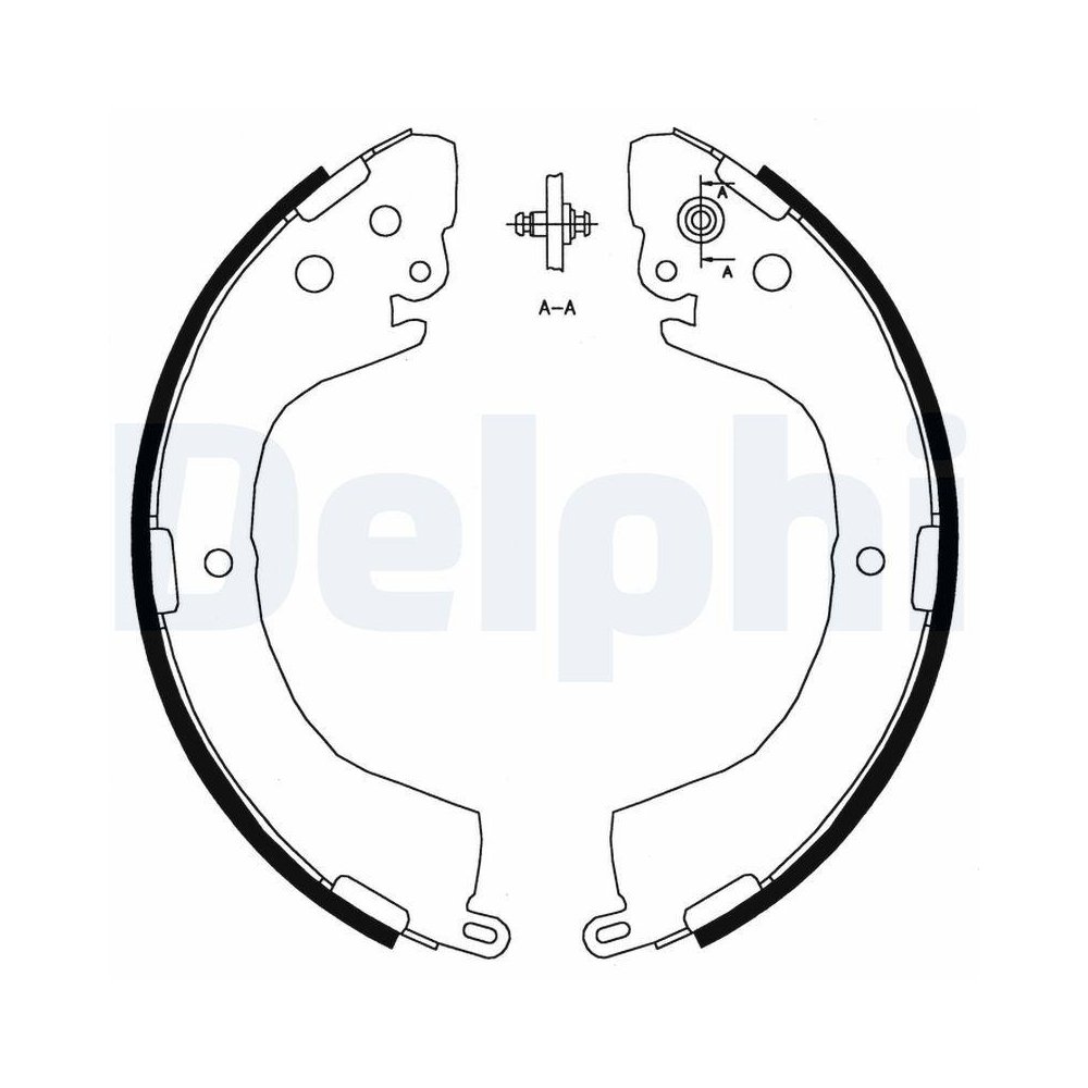 Комплект гальмівних колодок DELPHI LS1826 для MITSUBISHI, задня вісь, фото №1