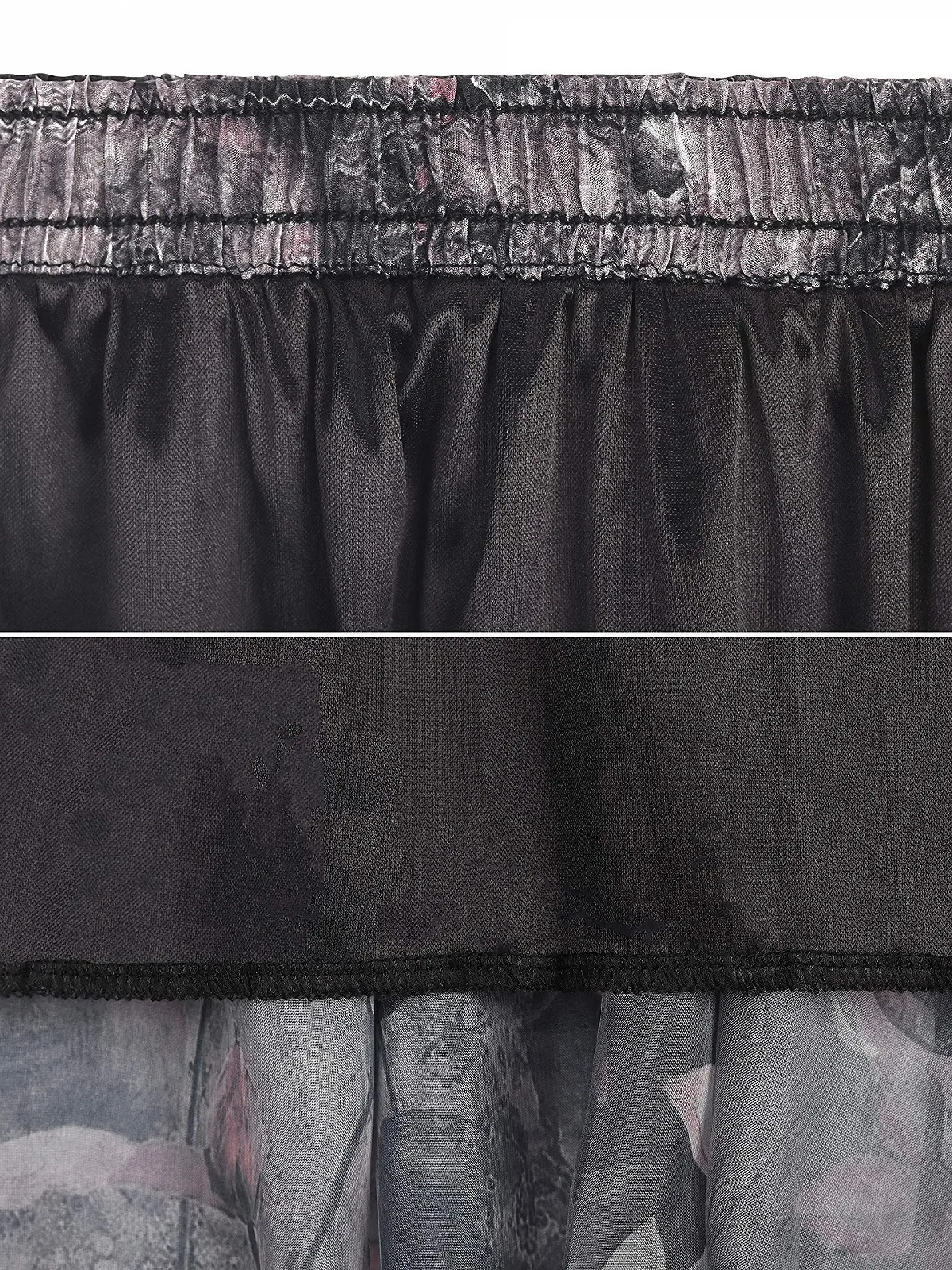 Шифоновая юбка с цветочным принтом макси, длинная юбка, шифоновая юбка с принтом, мягкая, гладкая, тонкая, легкая для лета, длина юбки 80 см / 90 см, фото №3