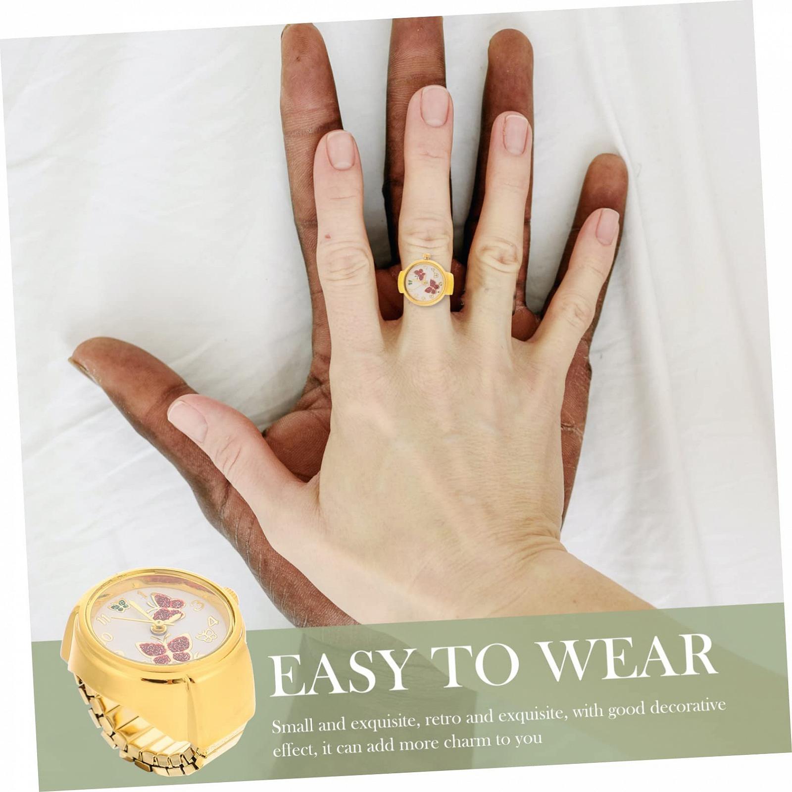 Кільце-годинник Healvian з креативним дизайном метелика, фото №3