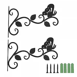 Кронштейн для підвісних рослин 2 шт. настінний залізний synthetic.ua - Фото 1