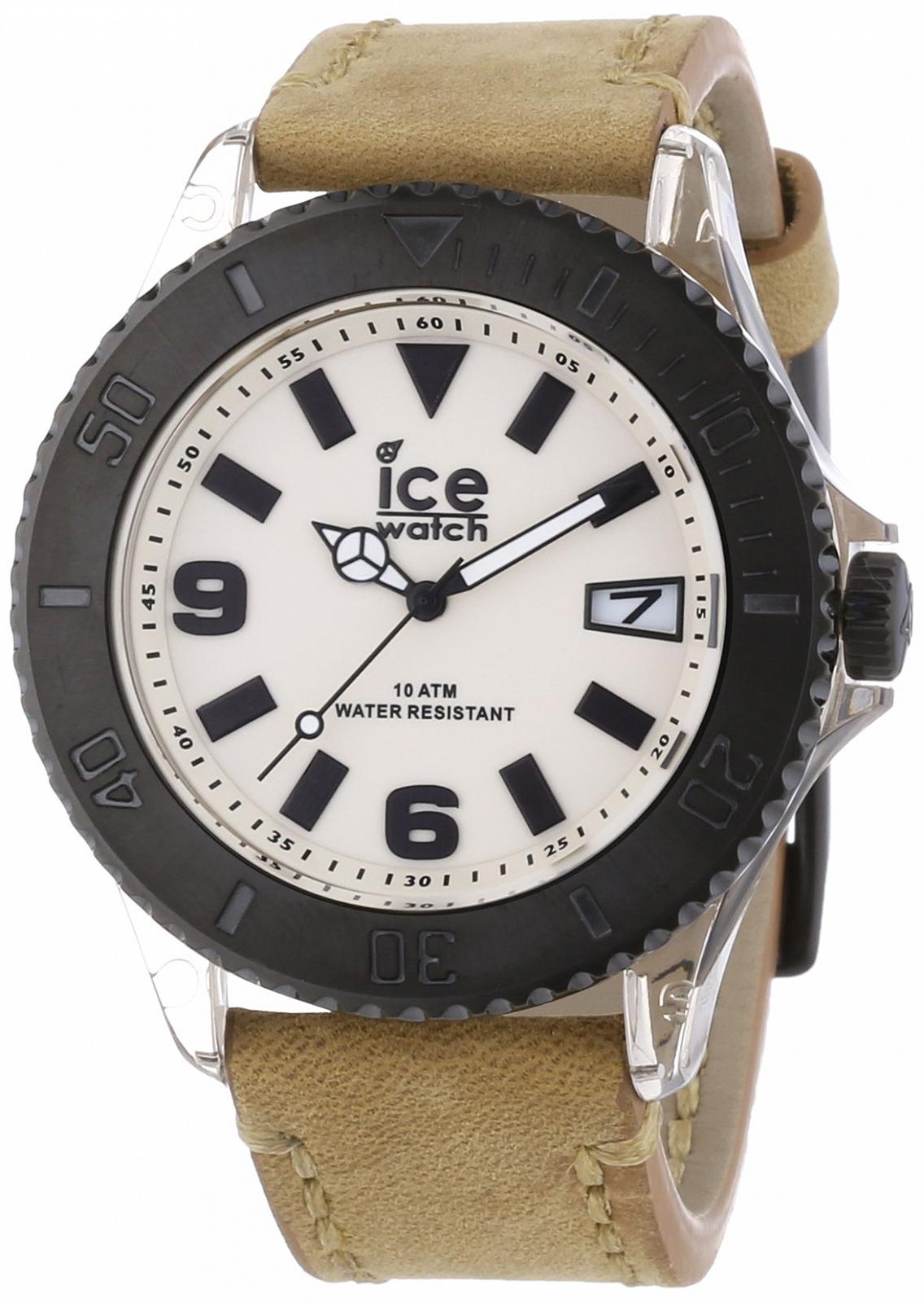 Часы Ice-Watch Unisex Analogue Quartz-Ice-Vintage Sand-Big Dial Черный Кожаный Ремешок Бежевый VT.SD.B.L.13, фото №1