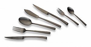 Набор столовых приборов ECHTWERK Avelino Black Edition, 42 предмета, до 6 персон, нержавеющая сталь 18/10, матовое покрытие, высококачественный - Фото 1