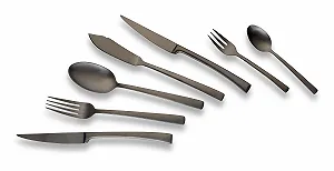 Набір столових приборів ECHTWERK Avelino Black Edition, 42 предмети, до 6 персон, нержавіюча сталь 18/10, матове покриття, високоякісний - Фото 1