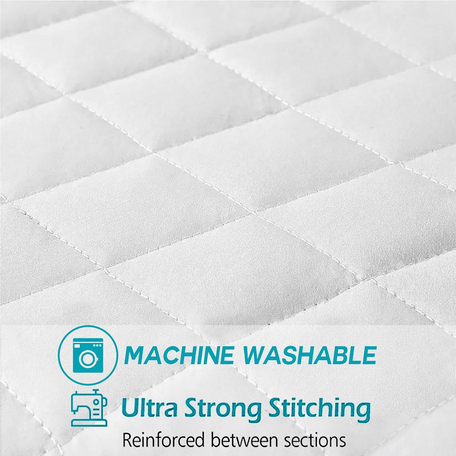 Наматрасник Opulent Living 100% Waterproof стеганый, очень глубокий (30 см), дышащий, гипоаллергенный, устойчивый к пылевым клещам, суперабсорбирующий, с слоем TPU King (152x200), фото №5