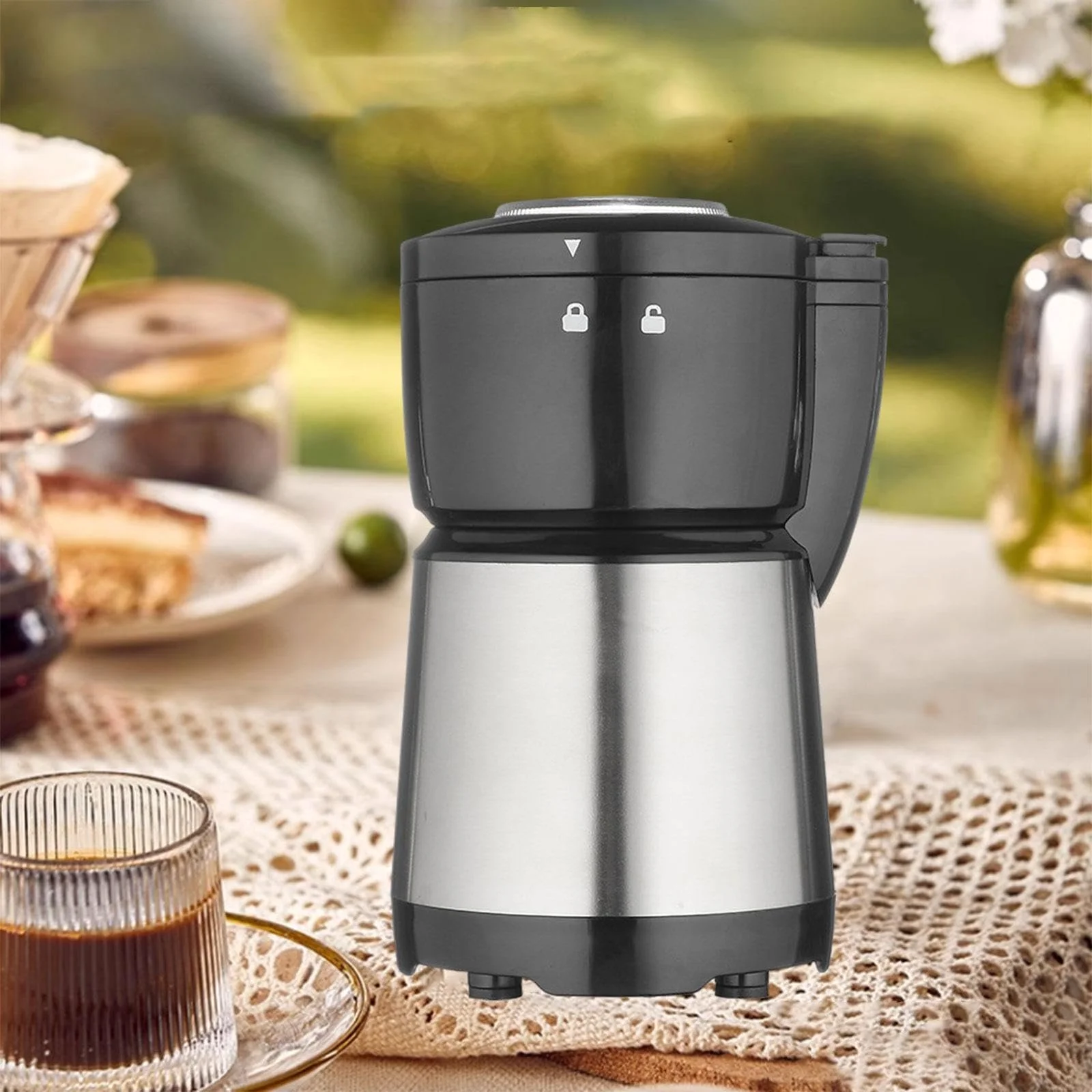 Електрична perfk EU Adapter для спецій, знімний контейнер для кавових зерен, фото №5