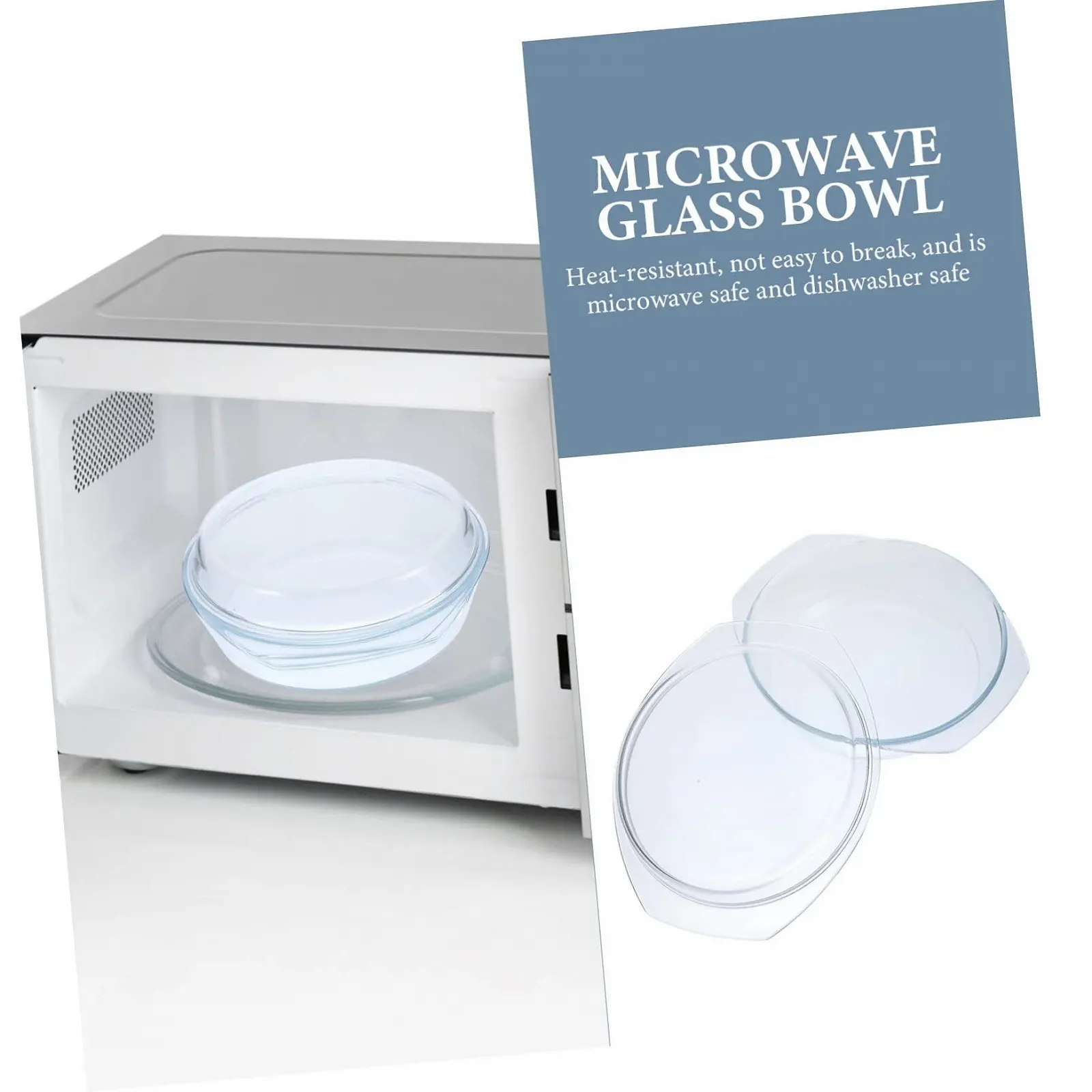 Стеклянная форма для запекания SOIMISS с крышкой прозрачная термостойкая для духовки и микроволновой печи, фото №6