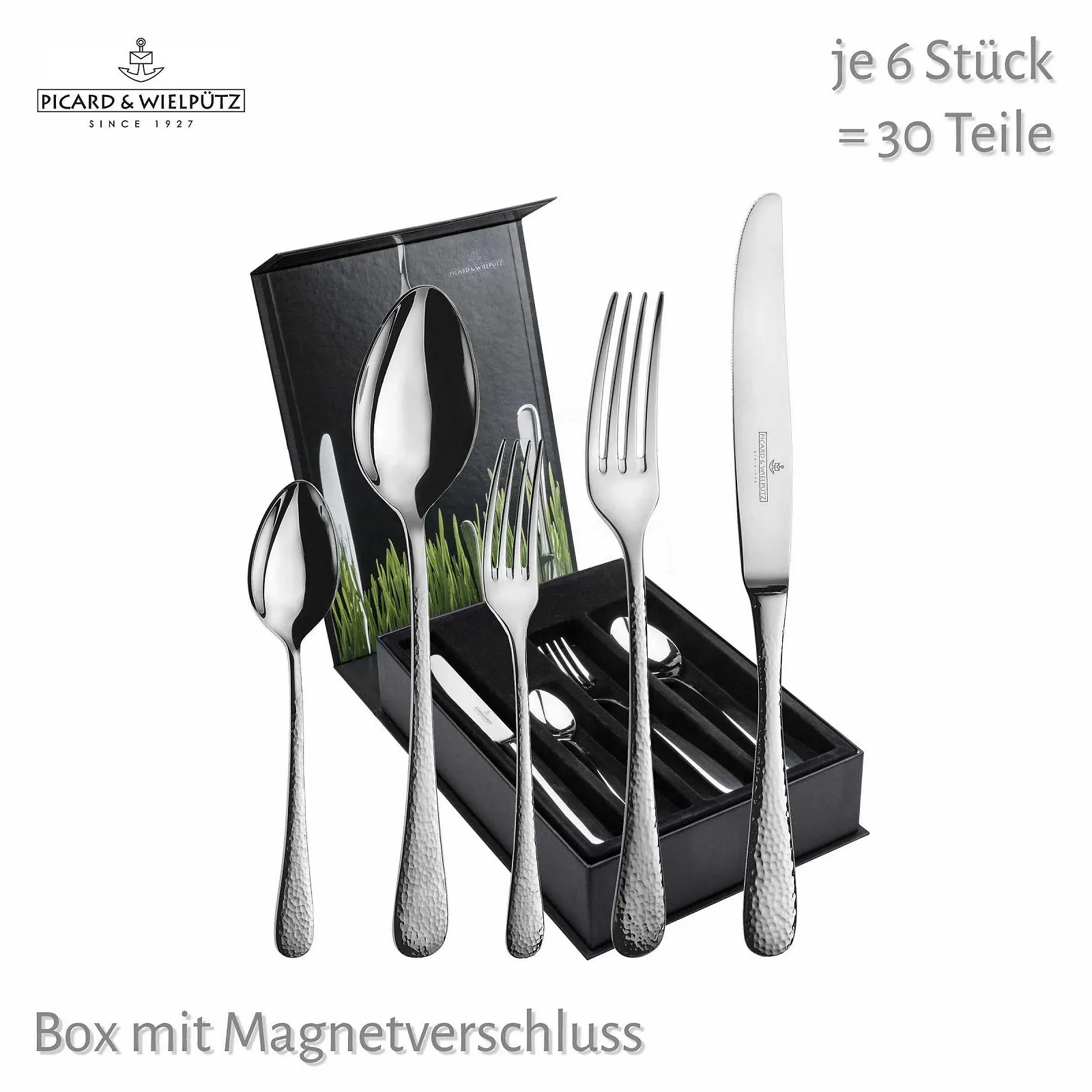 Набор столовых приборов MIA Picard & Wielpütz с полой ручкой ножей в черной подарочной коробке, фото №2