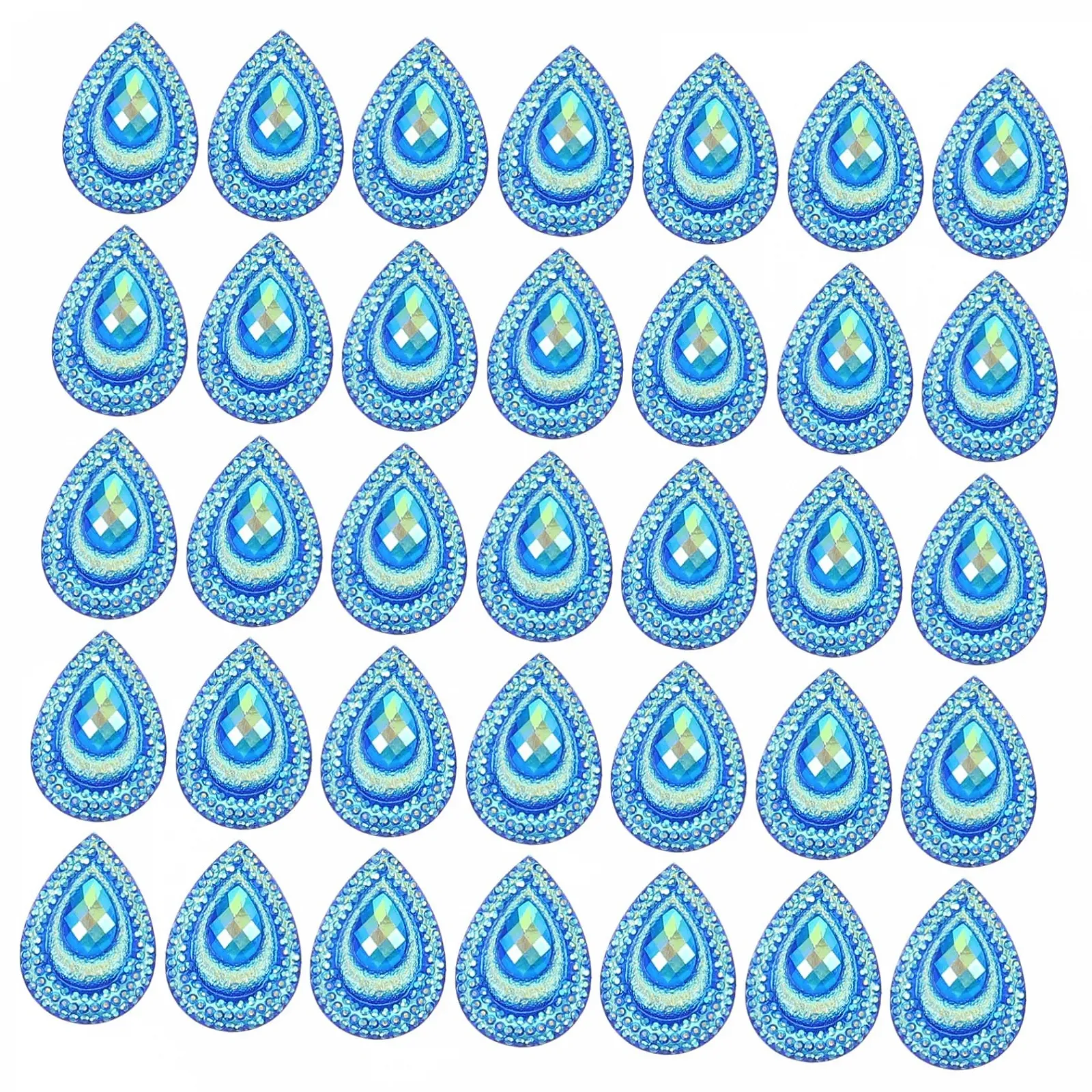 Стрази Крапля Sewroro Павиний хвіст Смола, фото №1