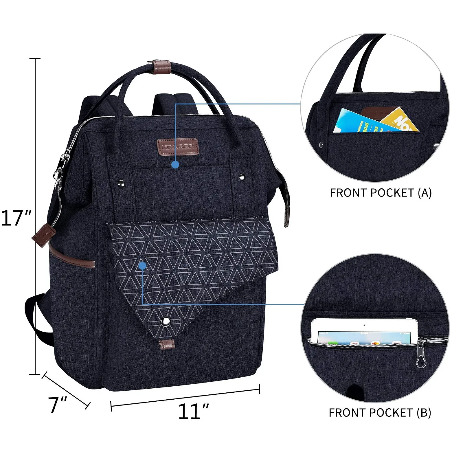Рюкзак для ноутбука KROSER 15.6" женский, фото №4 Рюкзак для ноутбука KROSER 15.6" женский, фото №4