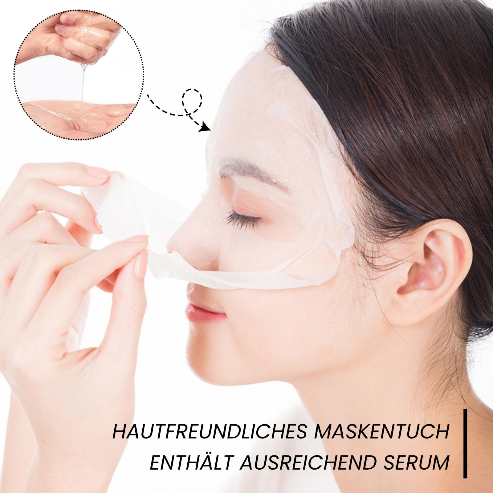 Набор тканевых масок для лица с кокосом, алоэ, лавандой и розой, 8 шт, фото №2