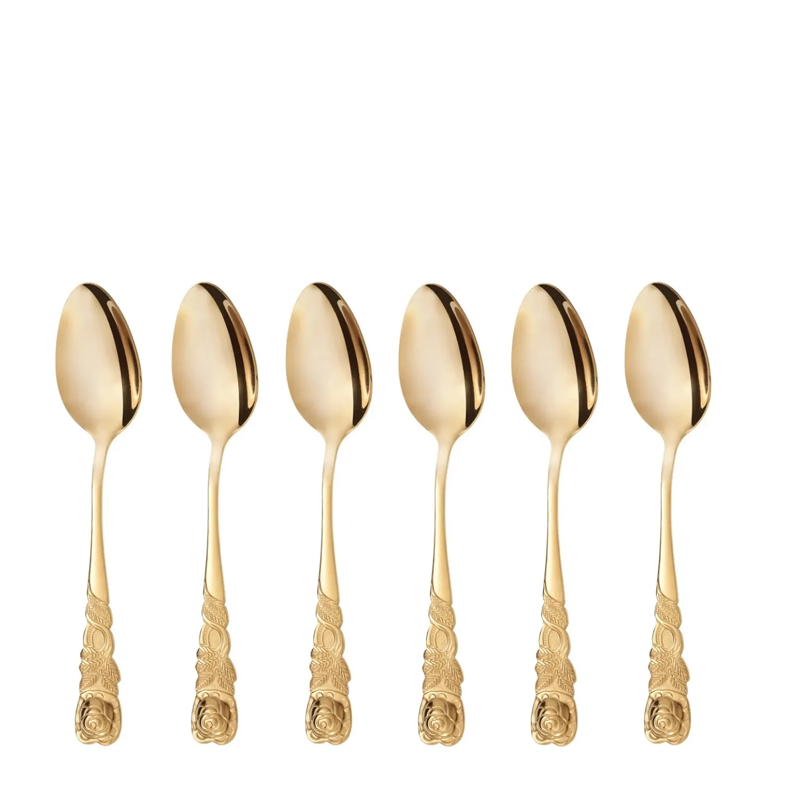 Ложка для кави Gräwe Набір з 6 штук Нержавіюча сталь Золотий, фото №1 Ложка для кави Gräwe Набір з 6 штук Нержавіюча сталь Золотий, фото №1