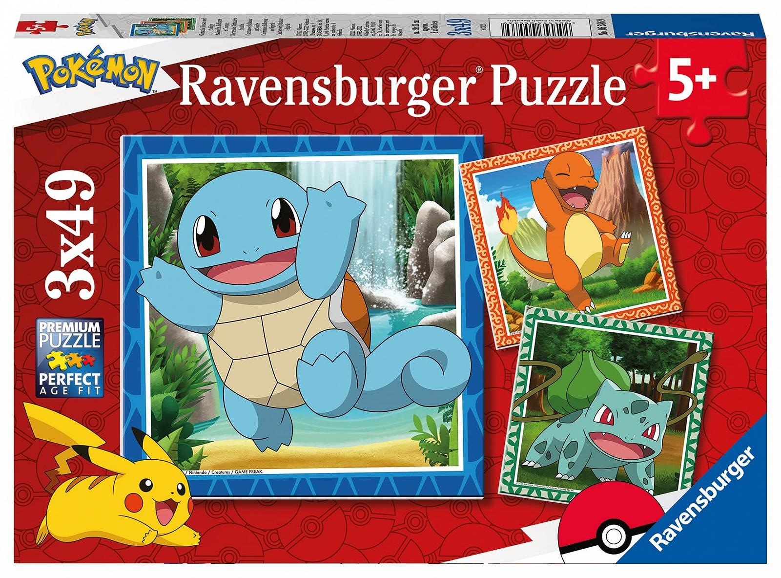 Детский пазл Ravensburger Pokémon 05586 3 x 49 элементов, фото №1