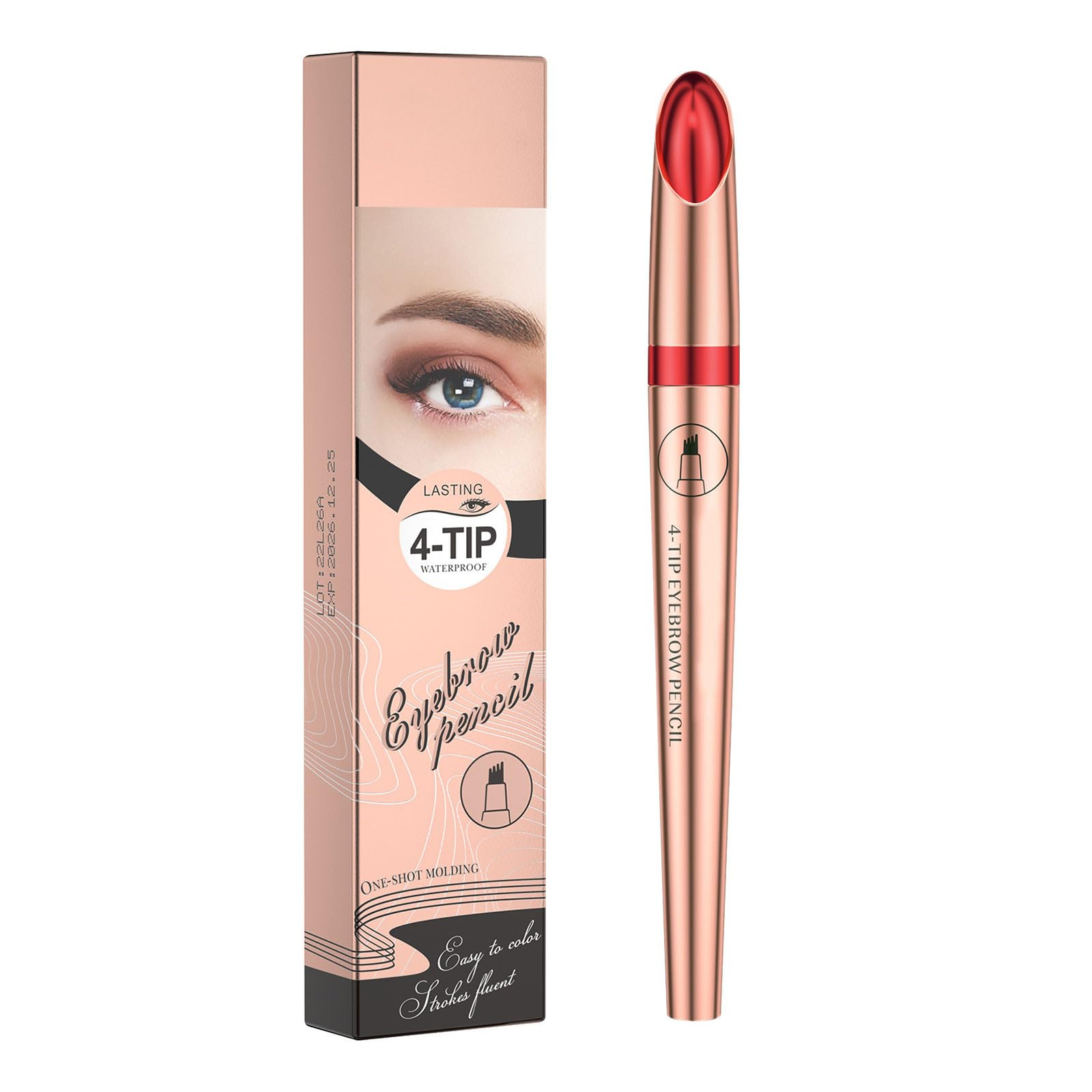 Карандаш для бровей 4-Tip Micro Blade 1 шт. 0.4 мл Blush Powder золото, фото №1