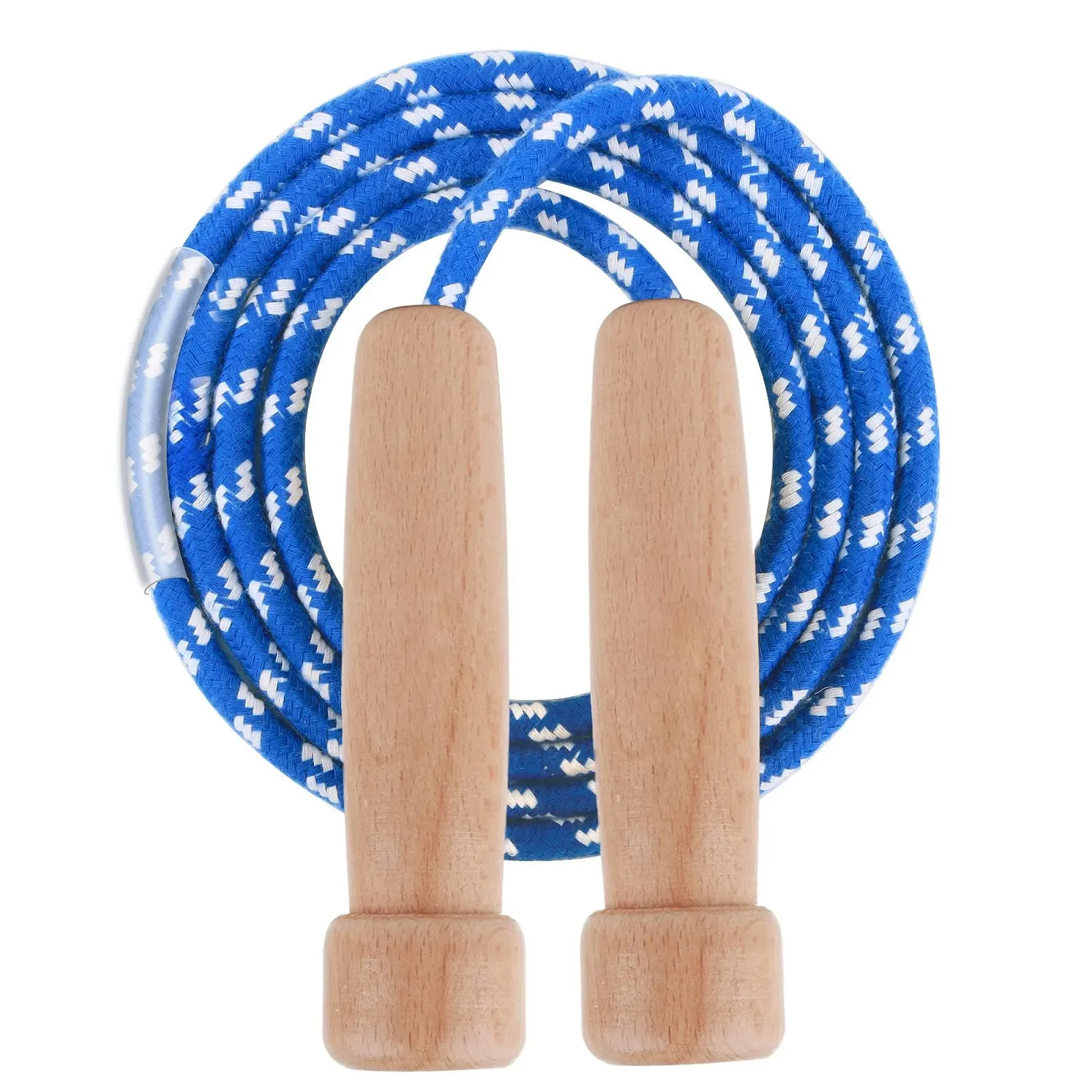 Скакалка Speed Rope регульована з дерев'яною ручкою бавовняна 3 м, фото №1