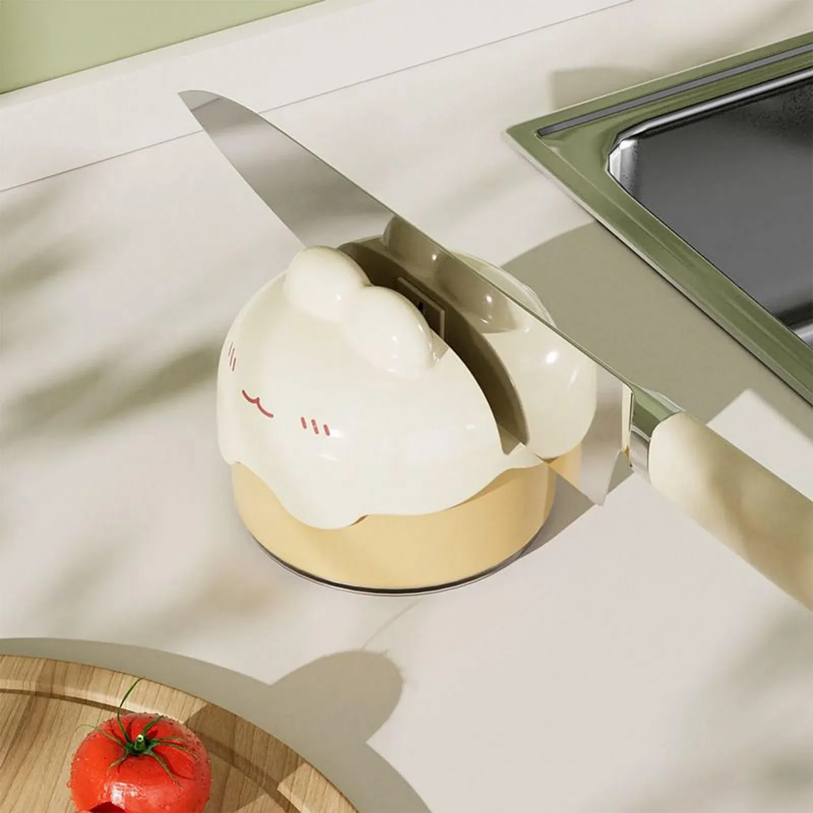 Точилка для ножей и ножниц Cutter Sharpener ручная на присоске портативная профессиональная, фото №6