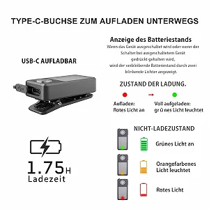Ліхтар для бігу з USB-C, 3 рівні яскравості, комбінований прожектор і розсіяне світло 2-в-1, IPX7 водонепроникний компактний LED ліхтарик для нічних прогулянок, роботи, джогінгу, кемпінгу synthetic.ua - Фото 1