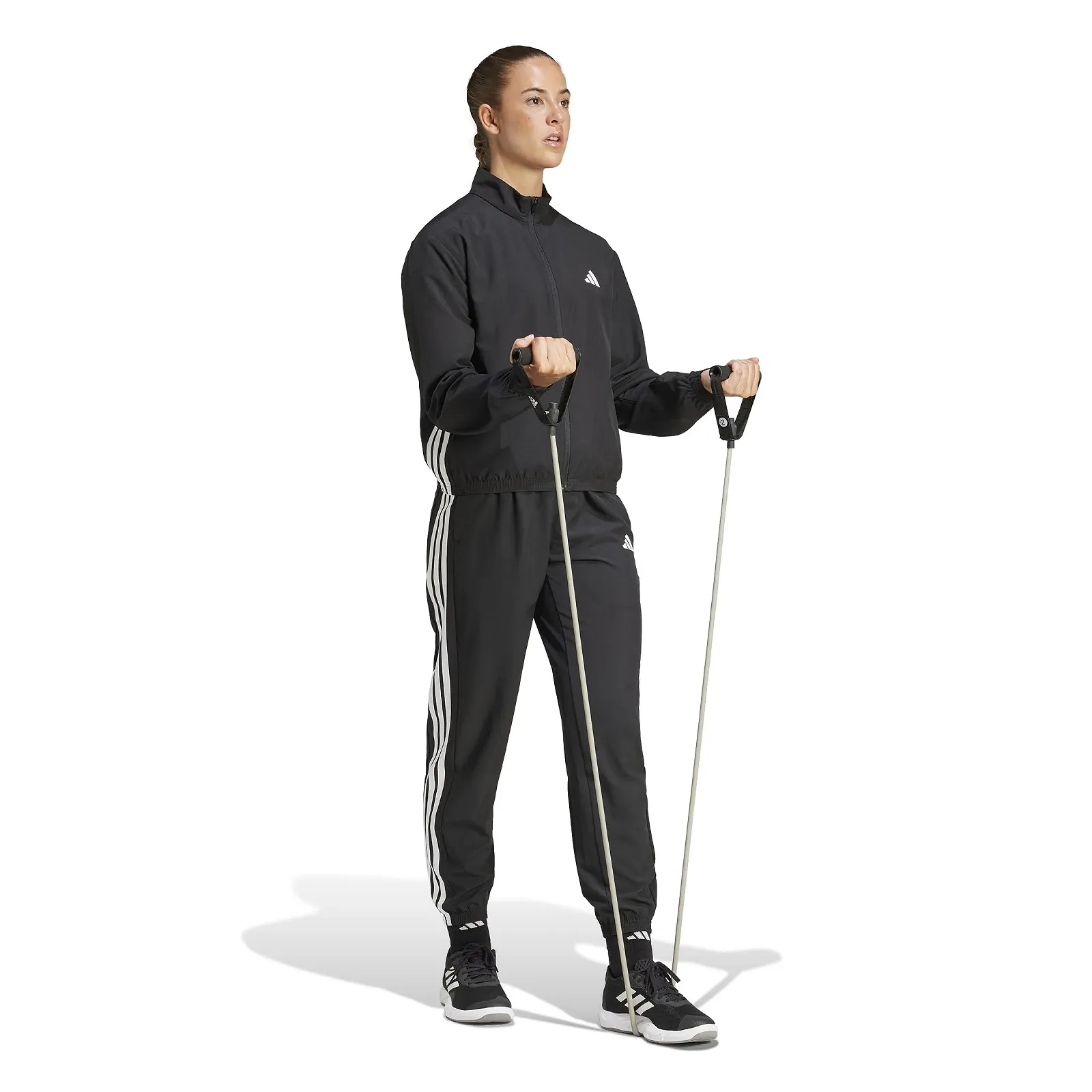 Женская спортивная кофта adidas Train Essentials 3-Stripes Woven Warm Up Jacket, фото №5