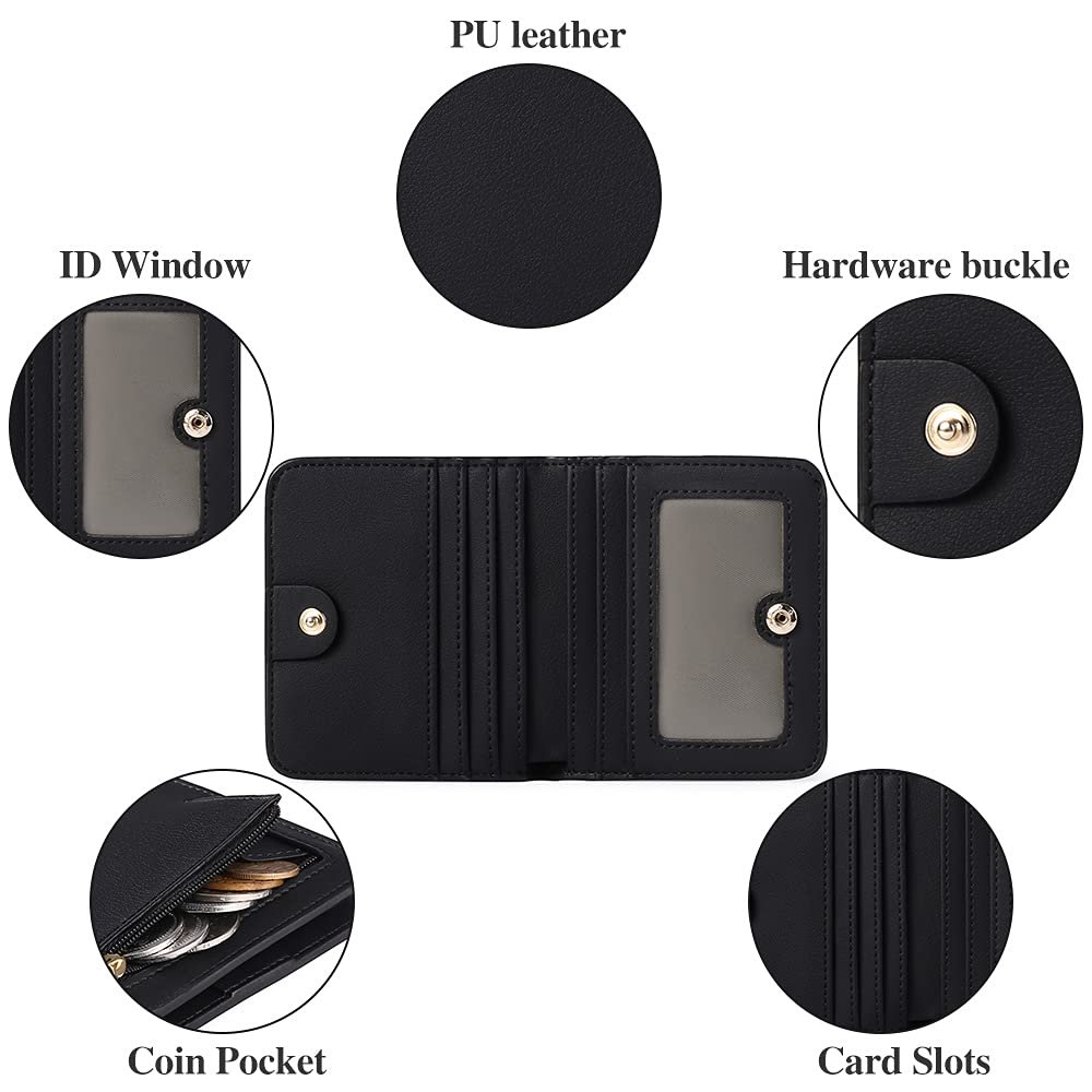 Кошелек GAEKEAO Женский маленький кошелек с RFID защитой Мини Короткий кошелек Кожаный кошелек на молнии Мягкий и удобный Милый кошелек для монет, фото №3