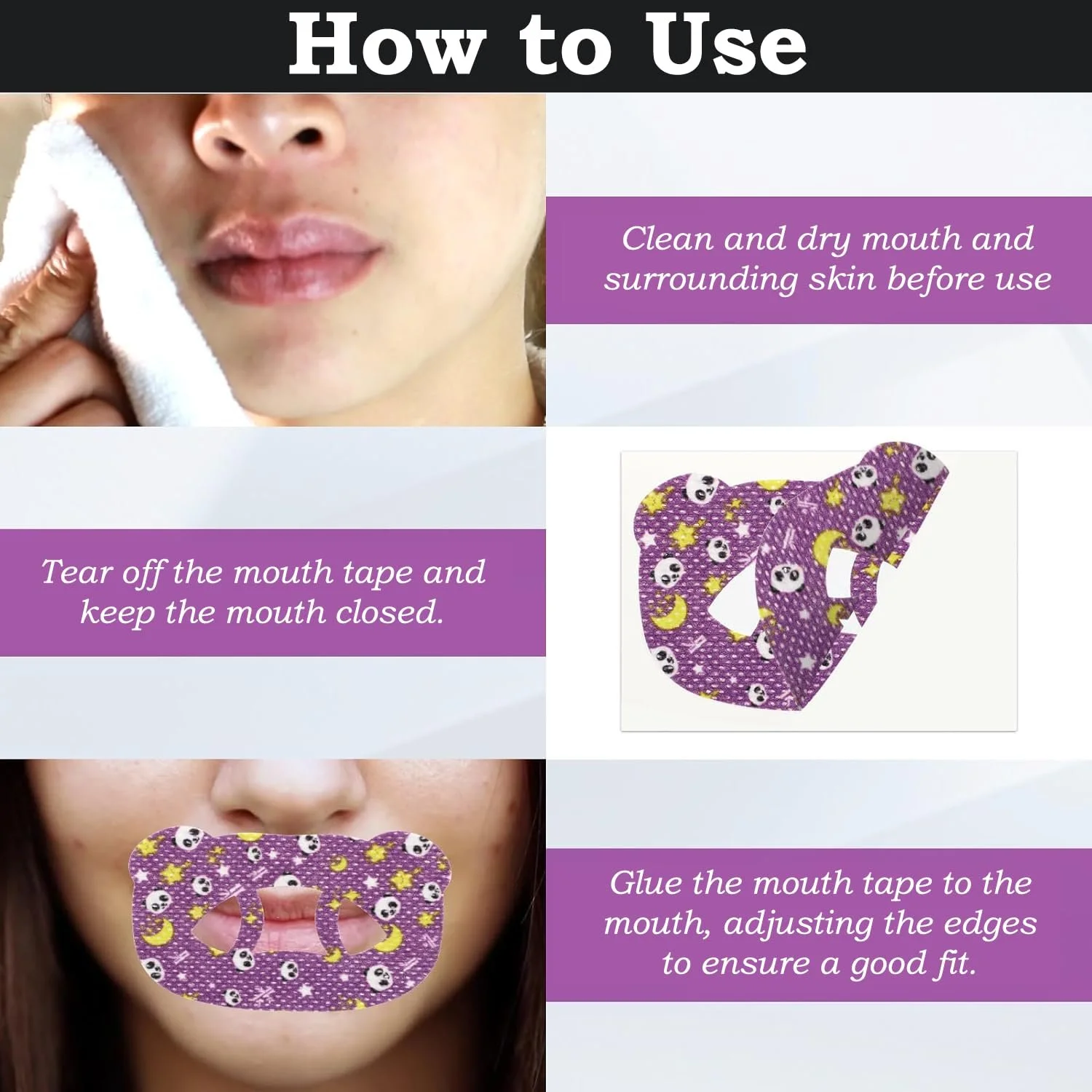 Пластыри для рта для сна для взрослых 60 шт., корректирующие, фото №3 Пластыри для рта для сна для взрослых 60 шт., корректирующие, фото №3