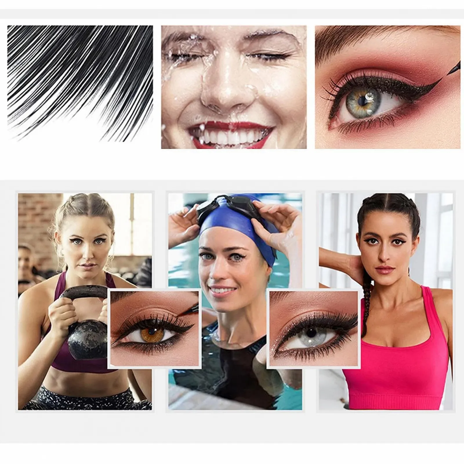 Туш-Підводка для очей, двостороння, плавно наноситься, швидко сохне, довговічна, водостійка, фото №7